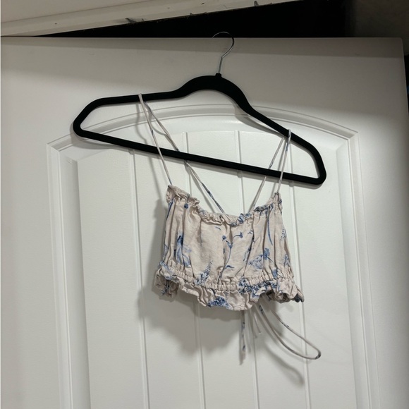 H&M - Pink and Blue Cross Back Crop Tank Top - Size Small - Picture 2 of 5